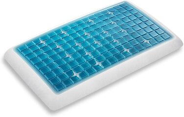 Ортопедична подушка Technogel Deluxe для підтримки шиї, сертифікована, без шкідливих речовин, гелевий наповнювач, для спини та бокового сну, з наволочкою, 66x40x7 см