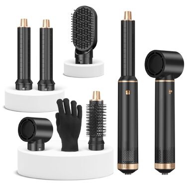 Sendowtek Hairstyler 5 в 1: Мультистайлер для волосся 1000W з насадками для завивки, сушіння, об'єму та укладки. Щітка-фен для жінок та чоловіків