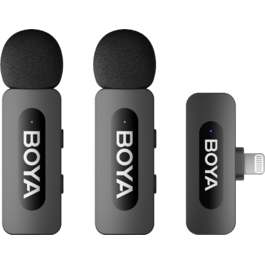 Бездротовий петличний мікрофон BOYA BY-V2 Lightning Black