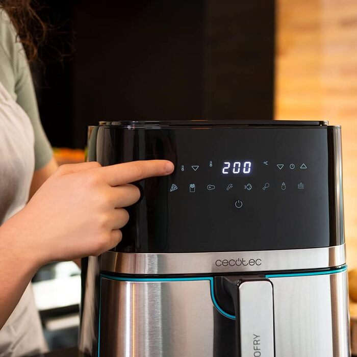 Фритюрниця повітряна Cecotec Cecofry Full Inox 5500 Pro, 5.5 л, 1700 Вт, з аксесуарами