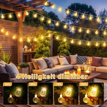 Гірлянда світлодіодна StarryEver 120 LED, 20м, RGB, 24 кольори, кулі, для вулиці та кімнати
