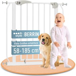 Захисний бар'єр для дітей IB STYLE Berrin – Білий, 58-66 см (без свердління, автоматичний замок)