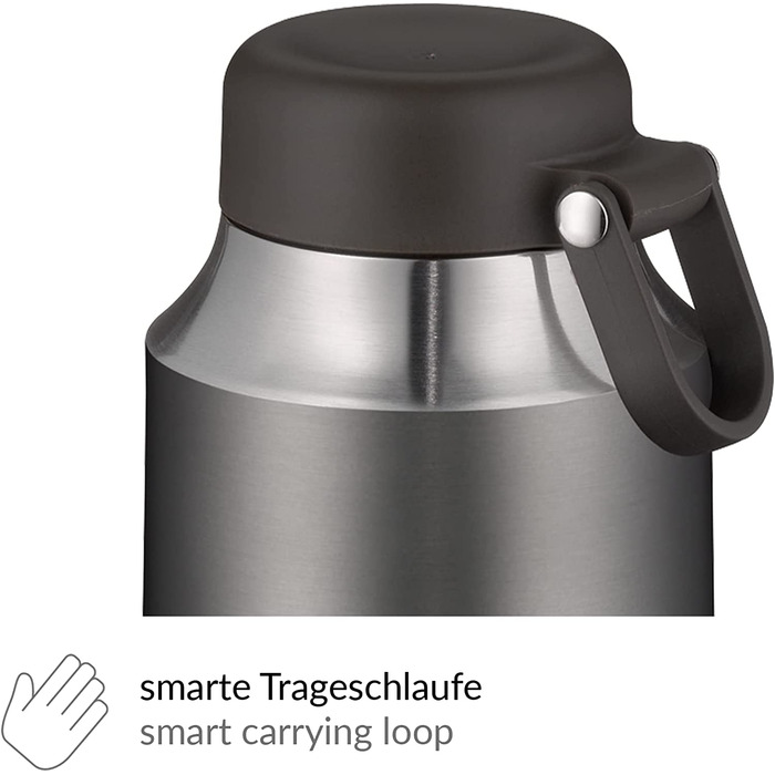 Термоконтейнер для їжі alfi CITY FOOD MUG 470 мл, нержавіюча сталь, ізольований, для супів, салатів, мюслі, зберігає тепло до 7 годин, холод до 14 годин, без BPA, можна мити в посудомийці, колір сірий