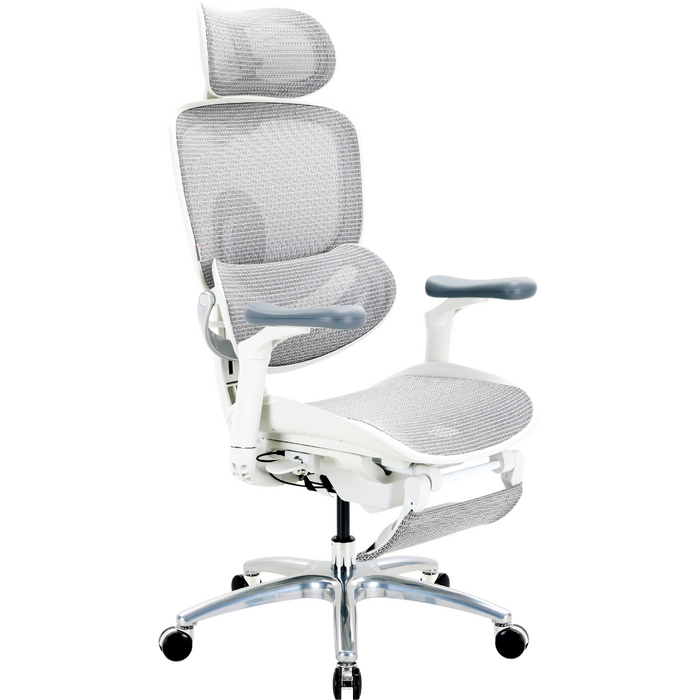Крісло офісне Sihoo C300 LITE V2 White з підставкою для ніг