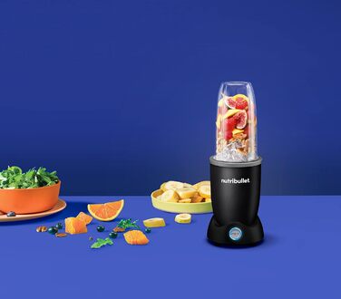Електричний блендер Nutribullet Pro 1200 Вт, подрібнювач, смузі-мейкер, 700/900 мл, чорний
