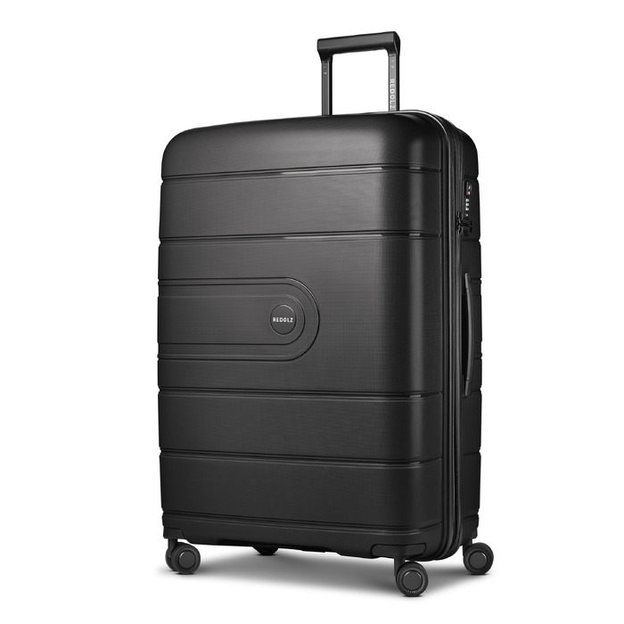 Валіза для подорожей REDOLZ Essentials 11 XL, пластикова, чорна, 76x51x32 см, з TSA-замком та розширенням