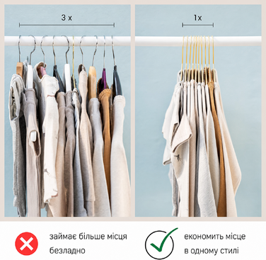 ROW&LINE® Дитячі вішалки для одягу 30 см, 20 шт, металеві, золоті, міцні, компактні, для дитячого гардеробу
