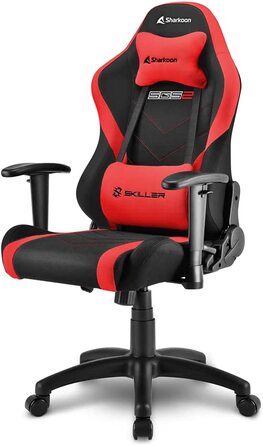 Ігрове крісло Sharkoon Skiller SGS2 Jr., чорний/червоний, дитяче