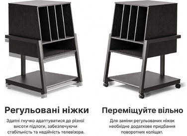 Стіл для програвача вінілових платівок FITUEYES із дерева та металу, HiFi-стійка на 120 платівок, компактна полиця для вітальні та музичної кімнати