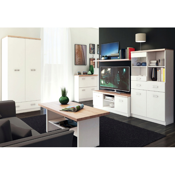 Стелаж Mebelbos Top Mix, білий, 40 x 183 x 33 см