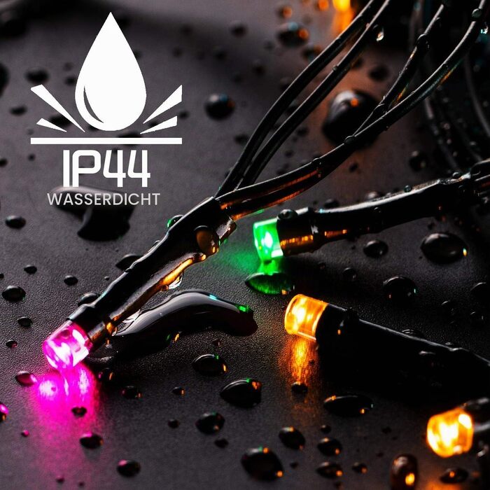 Світлодіодна гірлянда Avoalre 1000 LED для зовнішнього використання, різдвяна ілюмінація (100м, багатоколірна: рожевий, жовтий, синій, зелений)