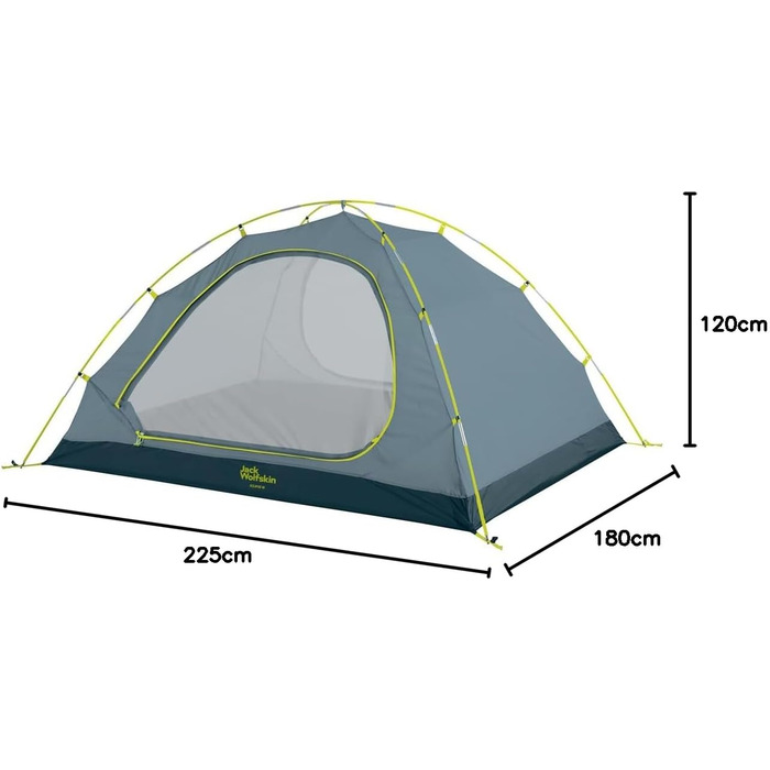 Намет Jack Wolfskin Eclipse III купольний, універсальний, Ginkgo Green, для дорослих