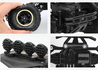 Радіокерована позашляхова машина TradeBaazar 4x4, чорна, масштаб 1:16, швидкість 15 км/год