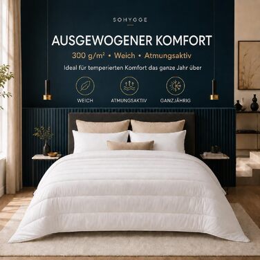 Всесезонна ковдра SOHYGGE для дорослих та дітей, 100% мікрофібра (перероблений поліестер), сертифікат Oeko-Tex, 140 x 200 см