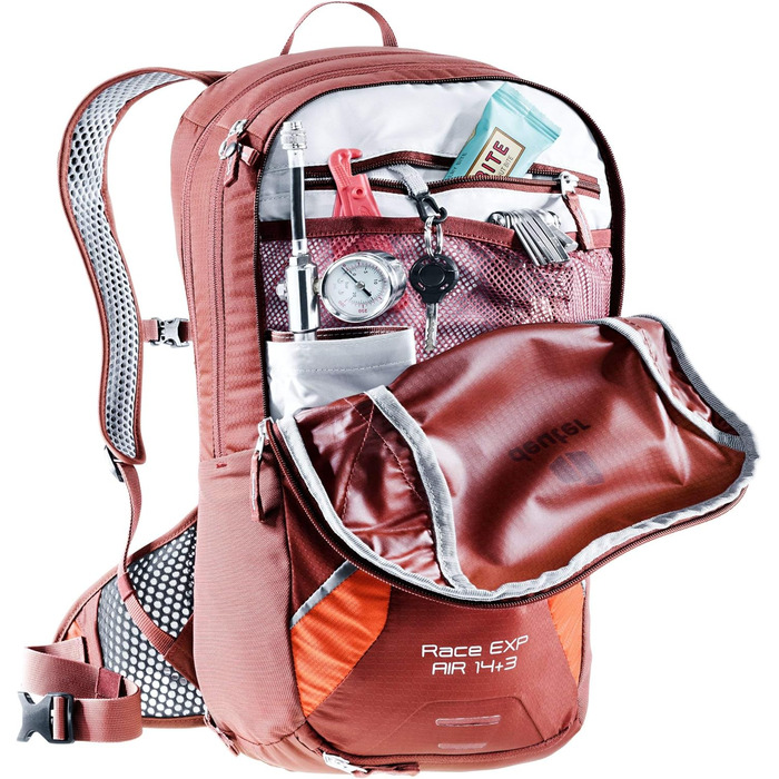 Рюкзак велосипедний Deuter Race Exp Air 14 л унісекс, redwood-paprika