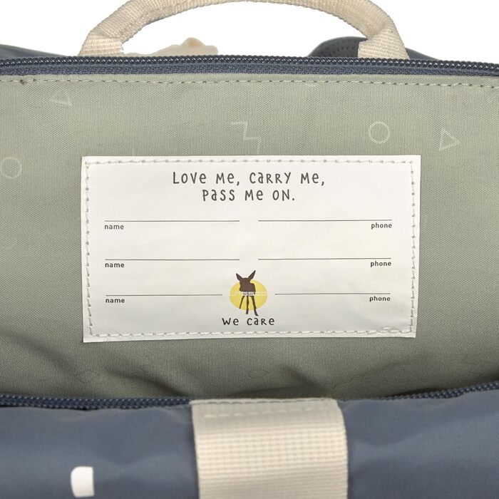 Дитячий рюкзак LÄSSIG Rolltop, водонепроникний, 11 л, темно-синій, з нагрудним ременем, Happy Prints