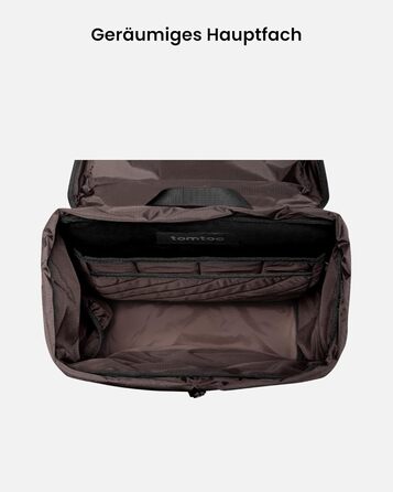 Рюкзак tomtoc для ноутбука 13-15,6'' 22 л, чорний/коричневий, міський стиль, для жінок і чоловіків, університет, школа, повсякденний, вінтажний дизайн