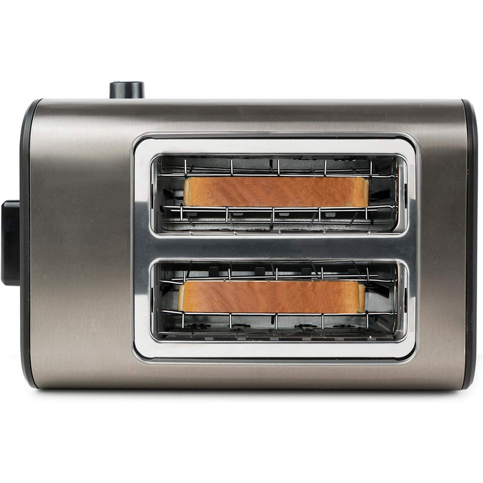 Тостер BLACK+DECKER BXTO900E 900 Вт, нержавіюча сталь, 2 надширокі слоти 42x137 мм, 7 рівнів підсмажування, автоцентрування, функції: стоп, підігрів, розморожування