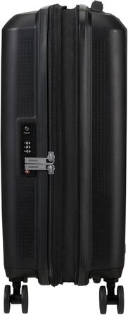 Валіза American Tourister Aerostep Spinner S, розширювана, 55 см, 36/40 л, чорна, ручна поклажа