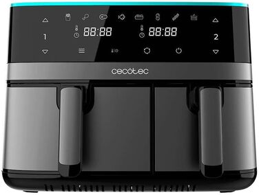 Аерофритюрниця Cecotec CecoFry Advance Double 9 л, 2850 Вт, цифрова, подвійна чаша, PerfectCook, для здорового харчування