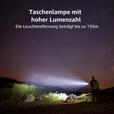 LED ліхтар LE, водонепроникний, з фокусуванням, надяскравий, портативний, для туризму, кемпінгу, чоловіків, жінок і дітей, чорний, 2 шт.