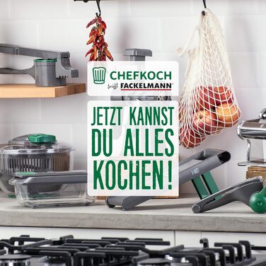 Машина для пасти Chefkoch з насадками для лазаньї, тальятеле та спагеті, з кріпленням до столу та нековзною основою
