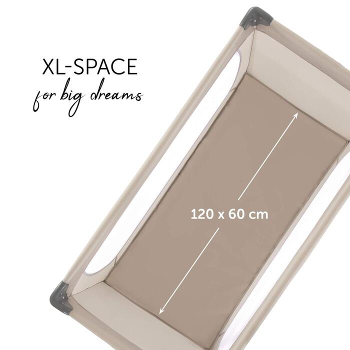 Дитяче ліжко-манежа Hauck Dream N Play Beige, 120x60 см, з переносною сумкою та складним дном