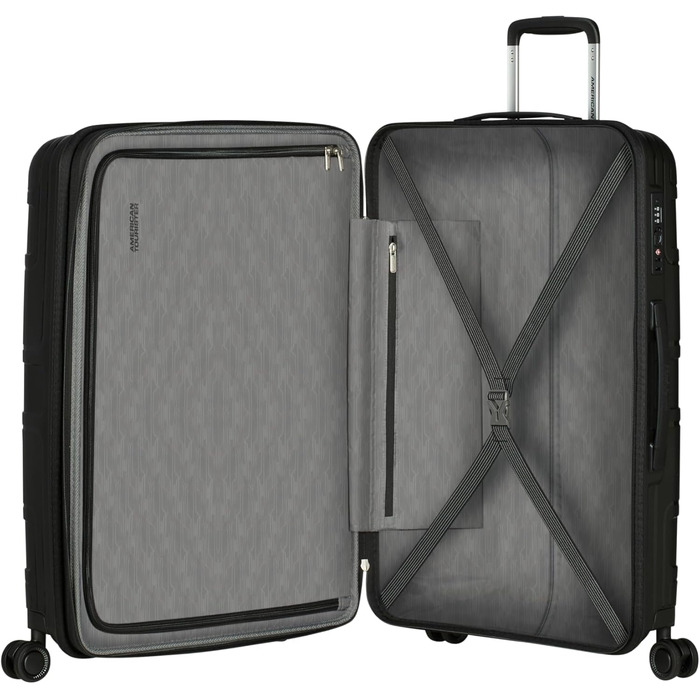 Валіза American Tourister Skymax 3 шт. синього (Midnight Blue) та чорного (Bass Black) кольорів