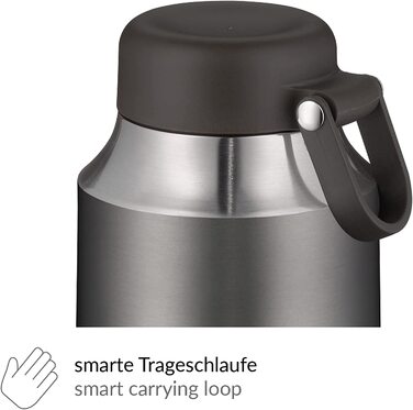Термоконтейнер для їжі alfi CITY FOOD MUG 470 мл, нержавіюча сталь, ізольований, для супів, салатів, мюслі, зберігає тепло до 7 годин, холод до 14 годин, без BPA, можна мити в посудомийці, колір сірий