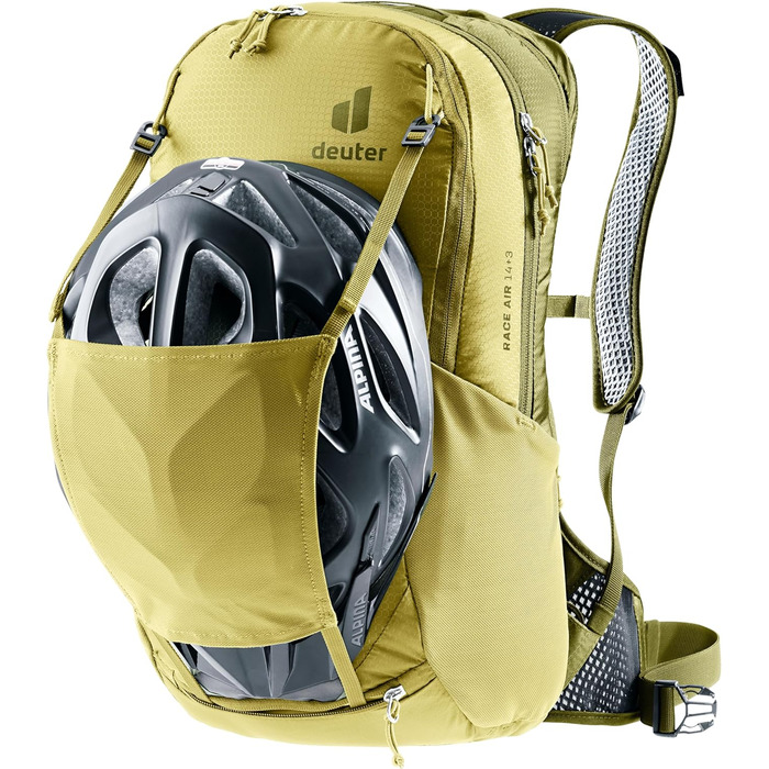 Велосипедний рюкзак Deuter Race Air 14+3 л, лінден-кактус, вентиляція спини