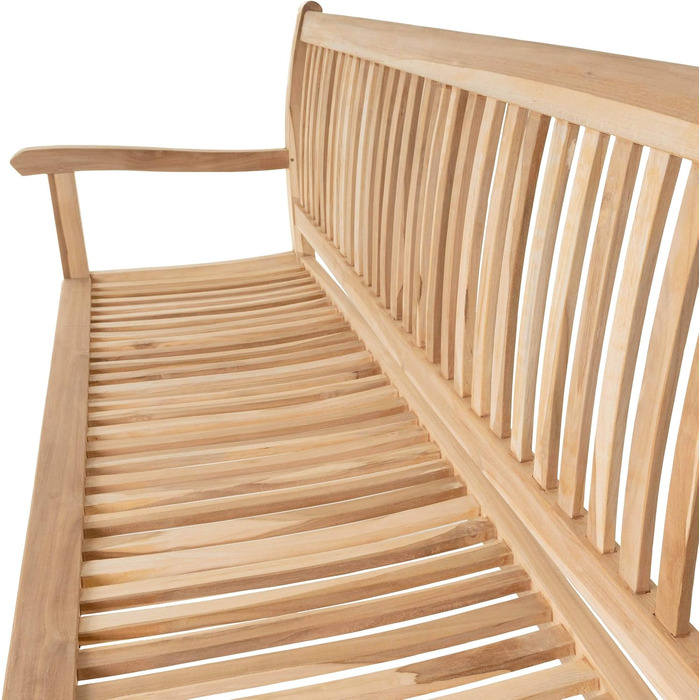 Садова лавка Divero Arezzo на 3 особи з натурального тика, оброблена, колір Teak Natur