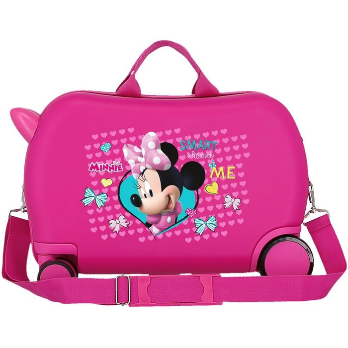 Дитяча валіза Joumma Disney Enjoy Minnie, рожева, ABS, 45x31x20 см, 24,6 л, 4 колеса, ручна поклажа