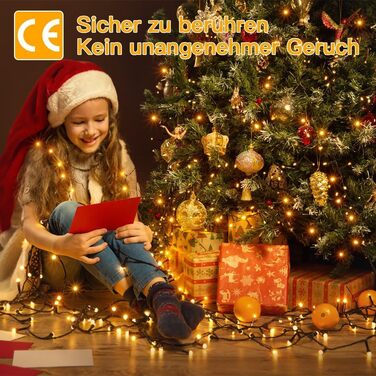 Світлодіодна гірлянда Ollny для вулиці 1000 LED, 20м, теплий білий колір, з пультом керування та таймером