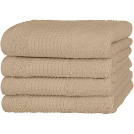 Набір рушників Merana Rome Desert Sand, 4 шт., 30x50 см, м'які, без ворсу, 100% бавовна, люкс фротте, OEKO-TEX, 590 г/м²