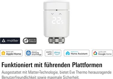 Розумний термостат для радіатора Eve Thermo (Matter), білий