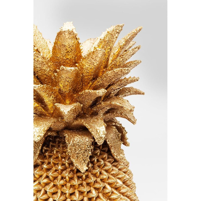 Ваза Kare Design Ananas, золота, 30x15x15 см - Декоративна ваза для квітів у вітальню, на полицю, екзотичний стиль