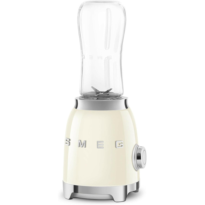 Блендер стаціонарний Smeg PBF01CREU Compact Creme, 300 Вт, 2 швидкості, 2 пляшки 600 мл, кремовий