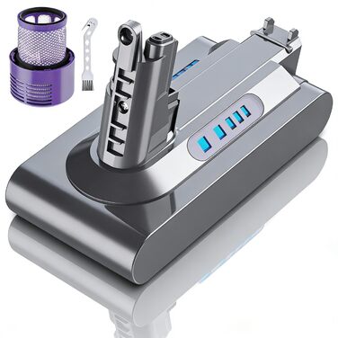 Акумулятор Li-ion V10 8000mAh/8.0Ah для пилососа Dyson V10 SV12 Animal Absolute Motörhead Fluffy Total Clean сіро-коричневий