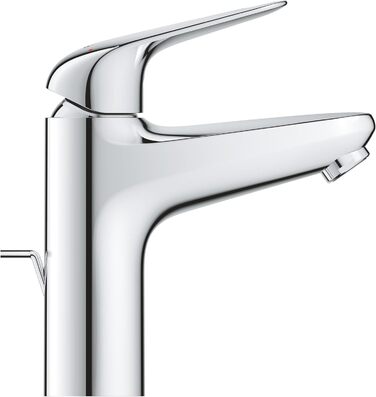 Змішувач для раковини Grohe Swift, хром, з витяжною системою, 18 см, з інструментом 3-в-1, для легкої установки, водо- та енергозберігаючий