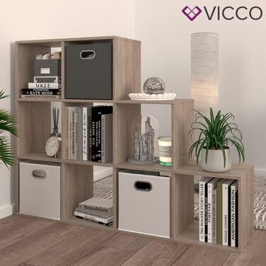 Стелаж Vicco Treppenregal, драбинчастий, дуб сонома, 142.2x107.8 см