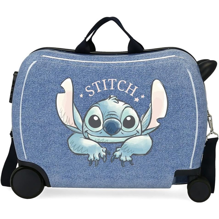 Дитяча валіза Disney Stitch Dance it out, синя, 50x38x20 см, жорсткий ABS, комбінаційний замок, 34 л, 1,8 кг, 2 колеса