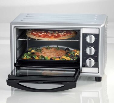 Духовка електрична Ariete Bon Cuisine 250, 25 літрів, срібляста - з конвекцією, 6 режимів, таймер 60 хв, до 230°C, 1500 Вт
