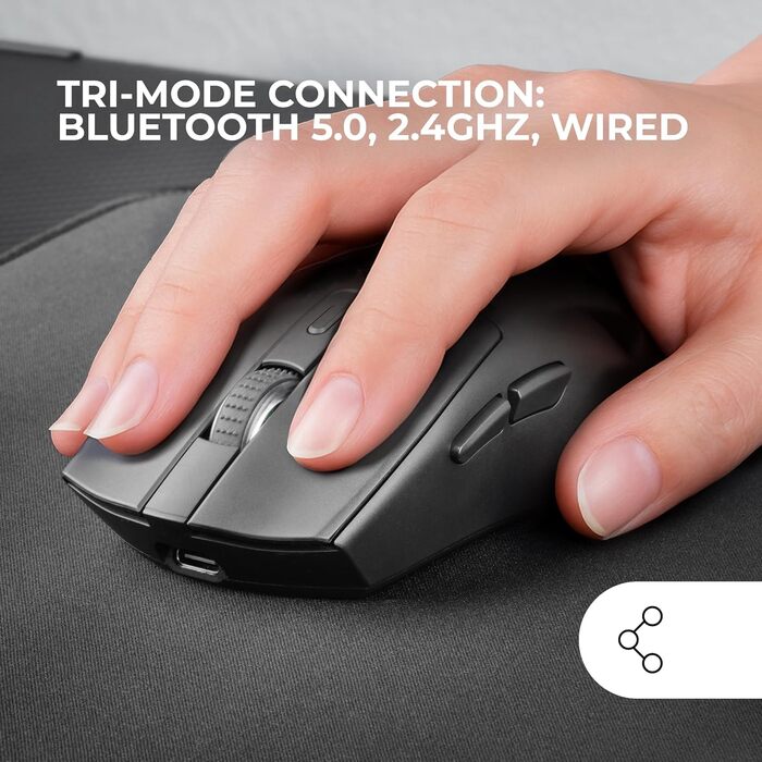 Бездротова ігрова миша Mars Gaming MMT3 RGB Flow, ультралегка 79г, 3200 DPI, біла