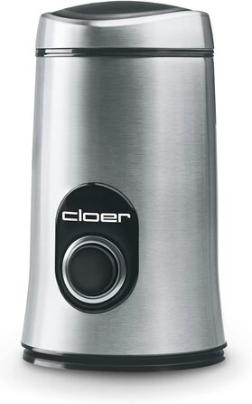 Електрична кавомолка Cloer 7579, 150 Вт, для 50 г кавових зерен, матова нержавіюча сталь