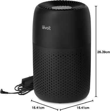 Очисник повітря Levoit Core Mini для алергіків, компактний фільтр для дому та офісу, чорний