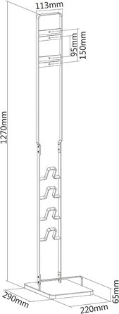 Підлогова стійка-органайзер PureMounts для пилососів Dyson V6/V7/V8/V10/V11/V12/V15, біла
