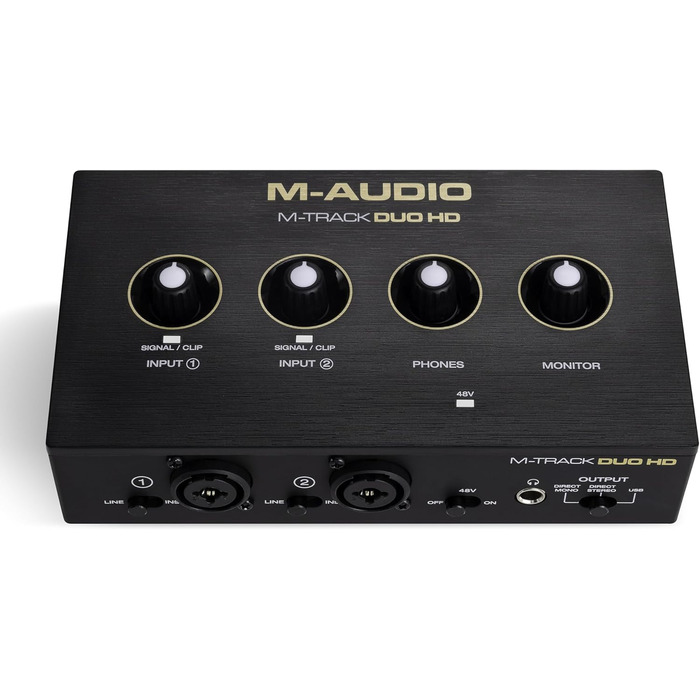M-Audio M-Track Duo - USB аудіоінтерфейс для запису, стрімінгу та подкастингу (2 XLR/Line входи, 192kHz, USB-C)