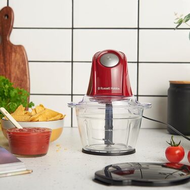 Кухонний комбайн Russell Hobbs 27131-56 Matte Charcoal 350W: подрібнювач для овочів, фруктів, м'яса, цибулі, 1л, нержавіюча сталь, 2 швидкості, миття в посудомийній машині