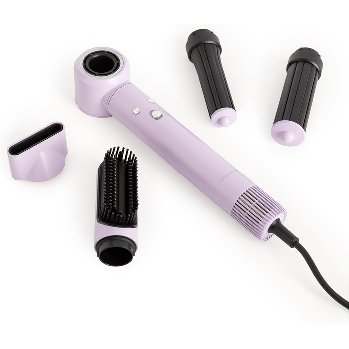 Фен-щітка CREATE/ION STYLER PRO 5-в-1, іонізуючий, 1300 Вт, щітка для укладки, безщітковий мотор, 3 швидкості, 3 температури, холодне повітря, кейс, лаванда