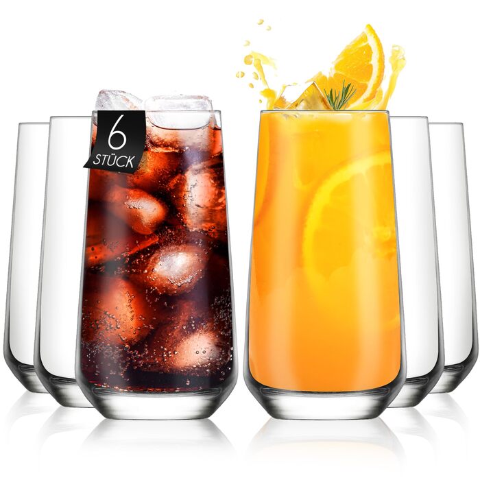 Набір склянок KONZEPT Longdrink 6 шт, 480 мл для коктейлів, соку та води